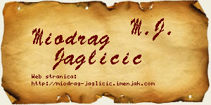Miodrag Jagličić vizit kartica